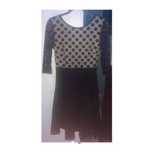 Polka dot mesh dress